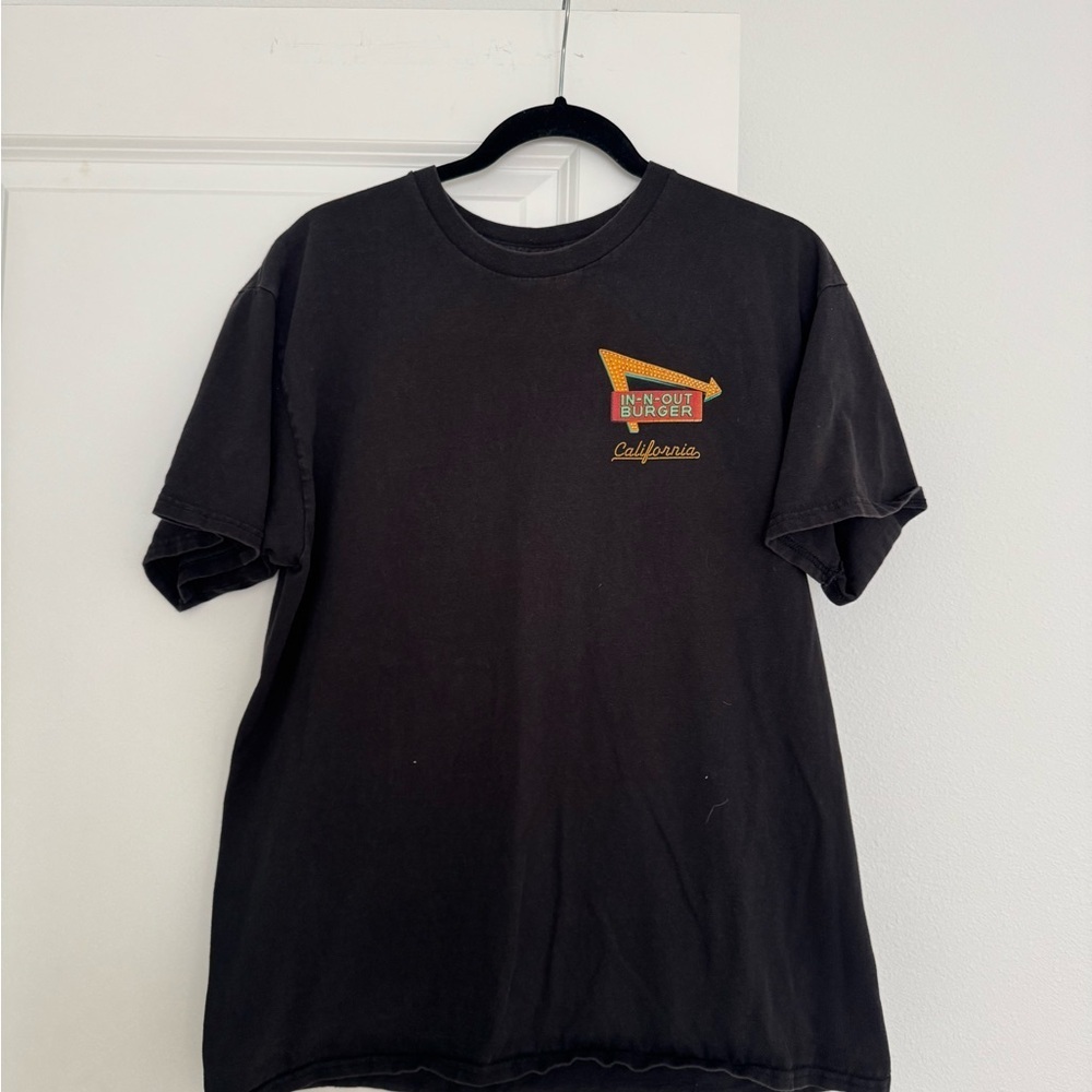 IN-N-OUT burger men’s women’s black crewneck cotton t-shirt top size large
